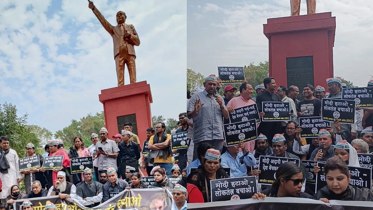 <div class="paragraphs"><p>غیر منظم کامگار و کرمچاری کانگریس (کے کے سی) مظاہرہ کرتے یوئے</p></div>