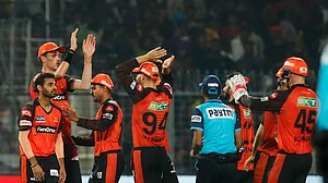 <div class="paragraphs"><p>سنرائزرس حیدر آباد کی ٹیم، @IPL</p></div>