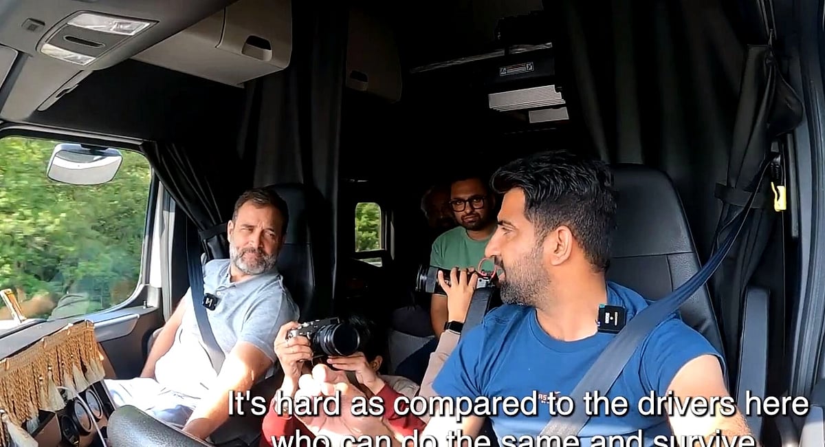 امریکی ٹرک ڈرائیور کی کمائی سن کر راہل گاندھی ہوئے دنگ