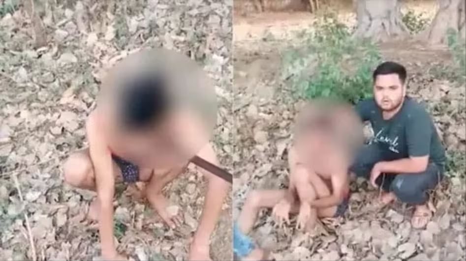 مدھیہ پردیش میں انسانیت پھر شرمسار، نوجوان کے گلے میں پٹہ ڈال کر بھونکنے کو کیا مجبور!