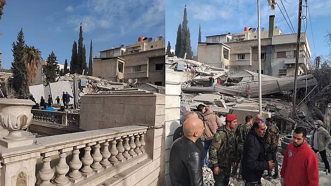 شام کی راجدھانی دمشق کے پاس اسرائیل نے کیا فضائی حملہ، زمین پر درجنوں فوجی بھی اتارے