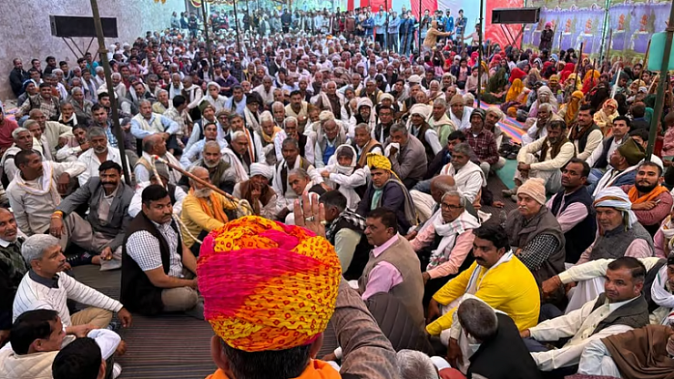 <div class="paragraphs"><p>جاٹ ریزرویشن کے لیے راجستھان میں دھرنا و مظاہرہ، تصویر سوشل میڈیا</p></div>