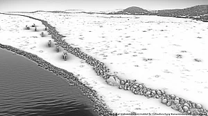 سمندر میں عجیب دیوار، قدیمی انسان کی کارگزاری