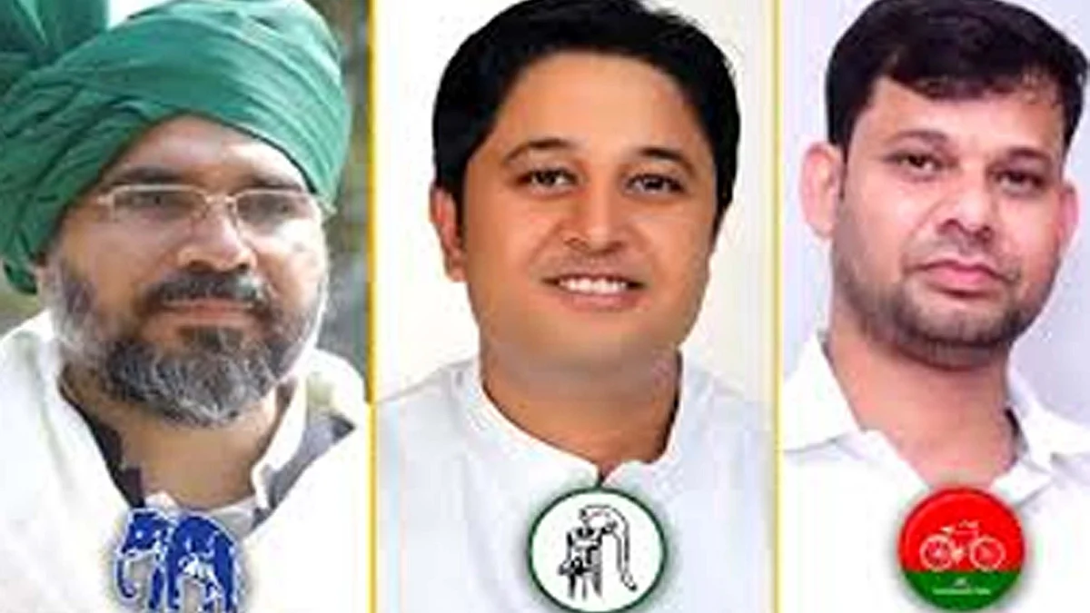 <div class="paragraphs"><p>بجنور لوک سبھا سیٹ سے امیدوار دیپک سینی، چندن چوہان اور وجندر سنگھ / سوشل میڈیا</p></div>