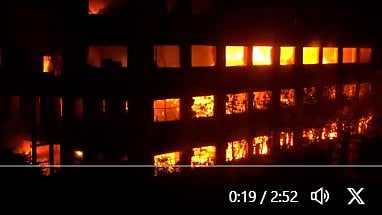 مانیسر کی گارمنٹ فیکٹری میں آگ، لاکھوں مالیت کا سامان جل کر خاکستر