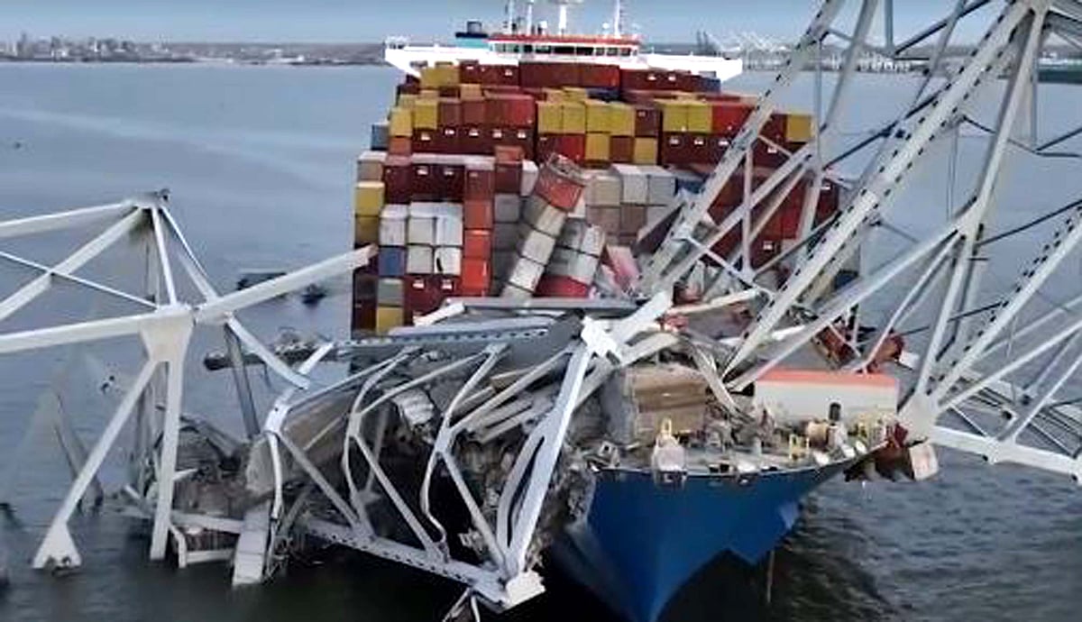 بالٹی مور حادثہ کے 35 دن بعد بھی امریکی بندرگاہ پر پھنسے 20 ہندوستانی 