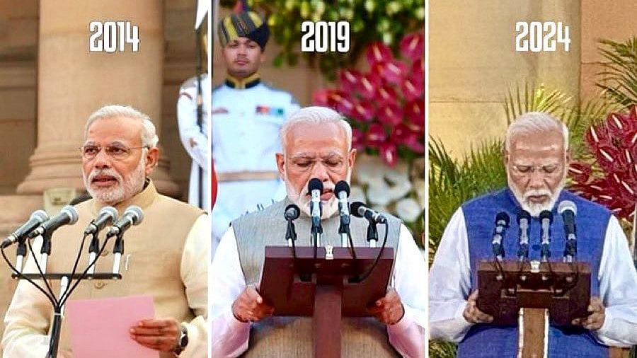 وزیر اعظم مودی نے تیسری مرتبہ حلف لیا، کس کس وزراءنے لیا حلف