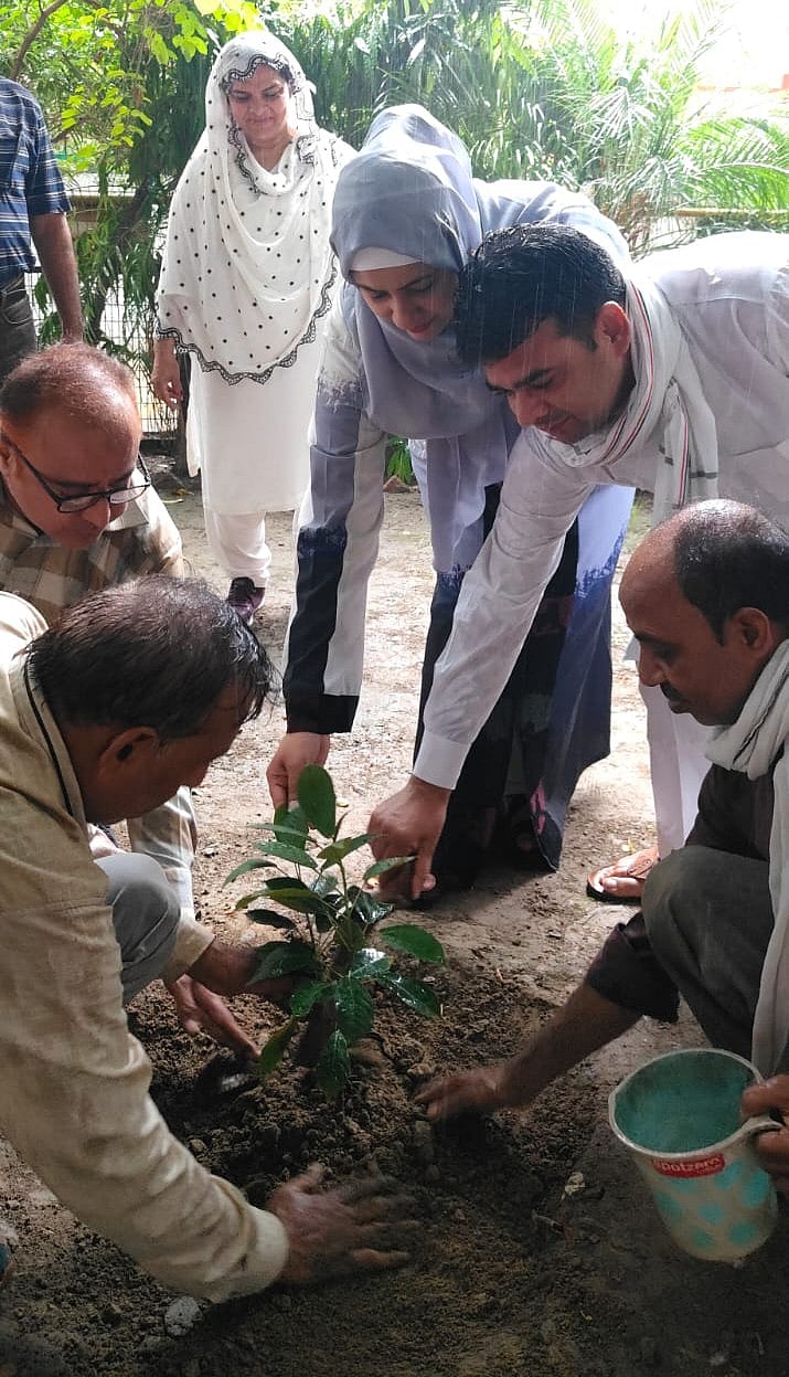 کونسلر شگفتہ چودھری زبیر کے ہاتھوں ای ڈی ایم سی اسکول میں شجر کاری