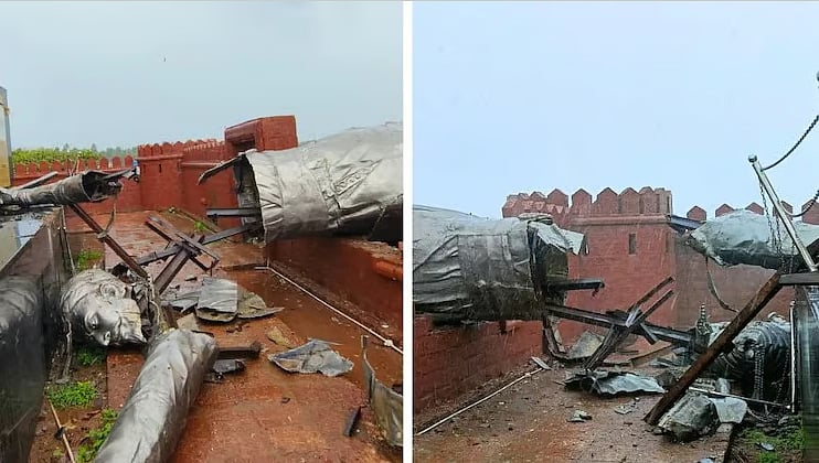 مہاراشٹر: سندھو دُرگ میں شیواجی مہاراج کا 35 فُٹ اونچا مجسمہ منہدم، پی ایم مودی نے گزشتہ سال کی تھی نقاب کشائی