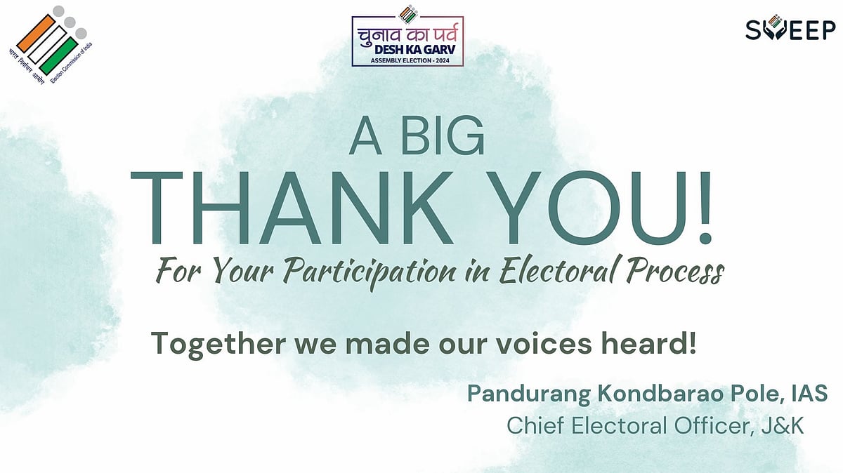 جموں و کشمیر انتخابات: ووٹنگ کا تیسرا مرحلہ بھی اختتام پذیر، الیکشن کمیشن نے ووٹرس سے کہا ’شکریہ‘