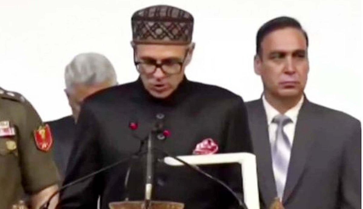 جموں و کشمیر: عمر عبداللہ کی حلف برداری تقریب... تصویری جھلکیاں