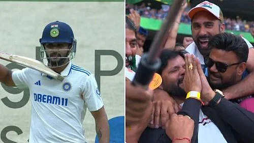 <div class="paragraphs"><p>نتیش کمار ریڈی (بائیں) اور ان کے والد (دائیں، ہاتھ جوڑے ہوئے)،&nbsp;تصویر سوشل میڈیا</p></div>