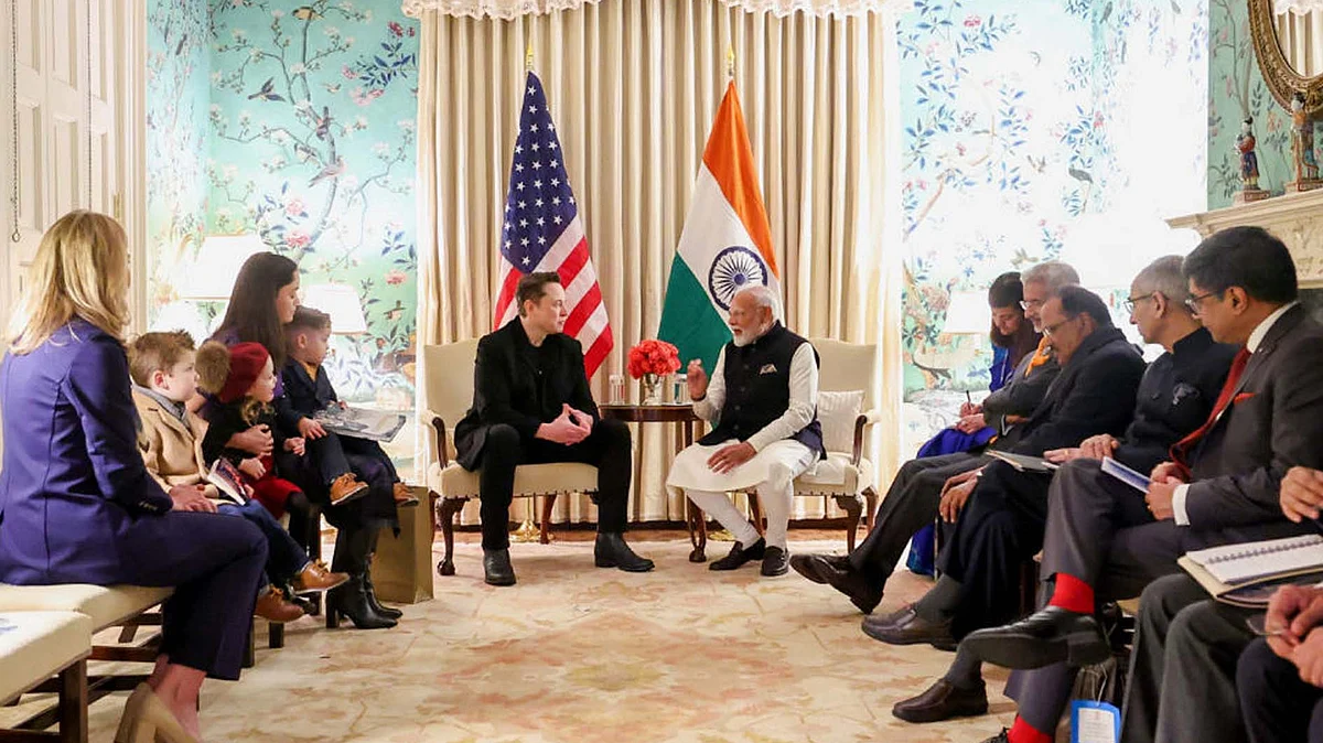 <div class="paragraphs"><p>ایلون مسک کی وزیر اعظم مودی سے ملاقات / Getty Images</p></div>