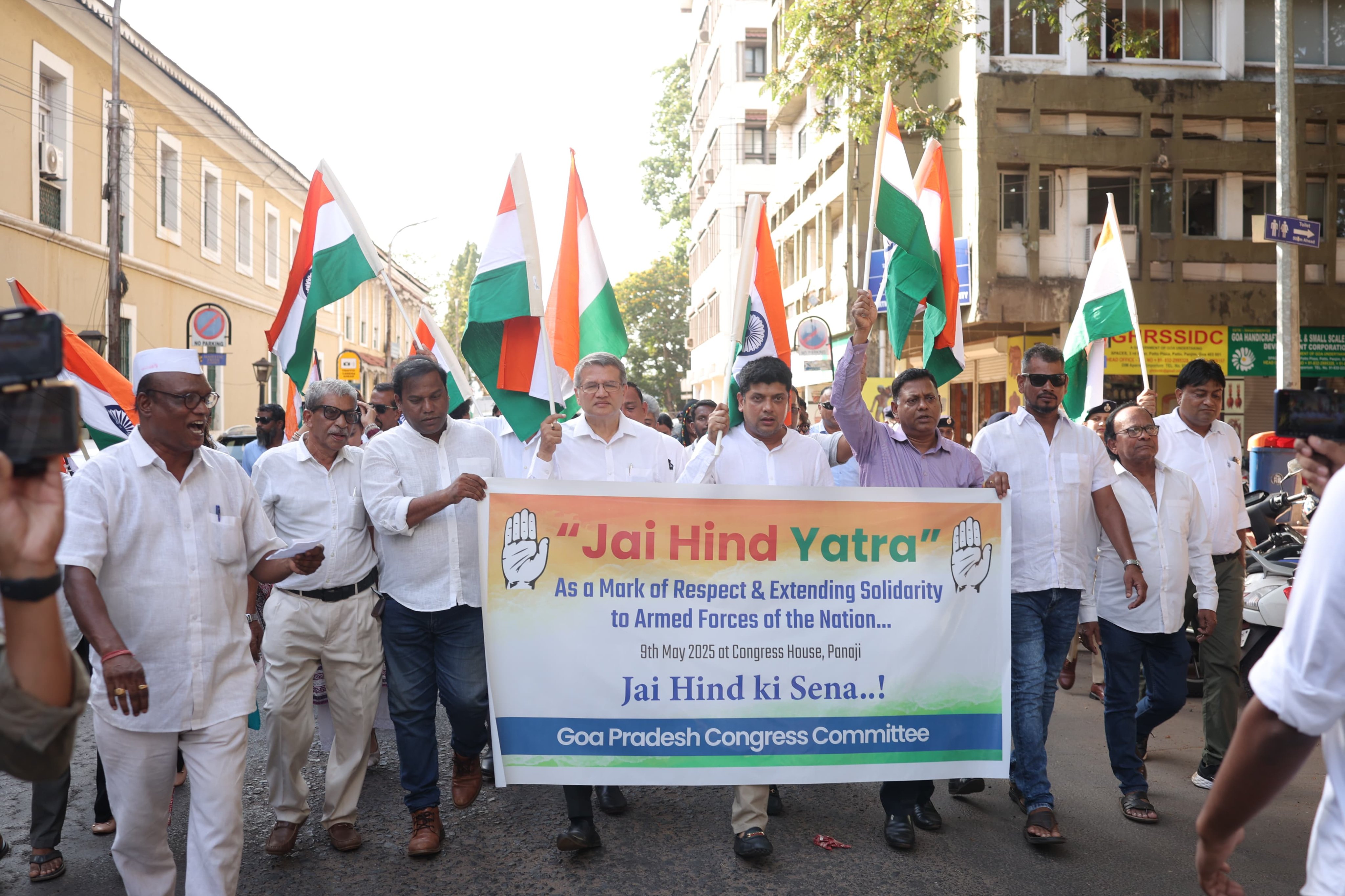 <div class="paragraphs"><p>گوا میں ’جئے ہند یاترا‘ کا منظر</p></div>