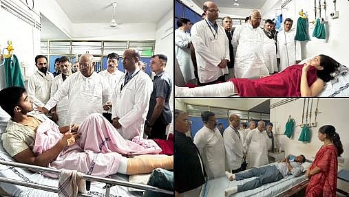 <div class="paragraphs"><p>زخمیوں سے ملاقات کرتے ہوئے کانگریس صدر کھڑگے، تصویر @INCIndia</p></div>