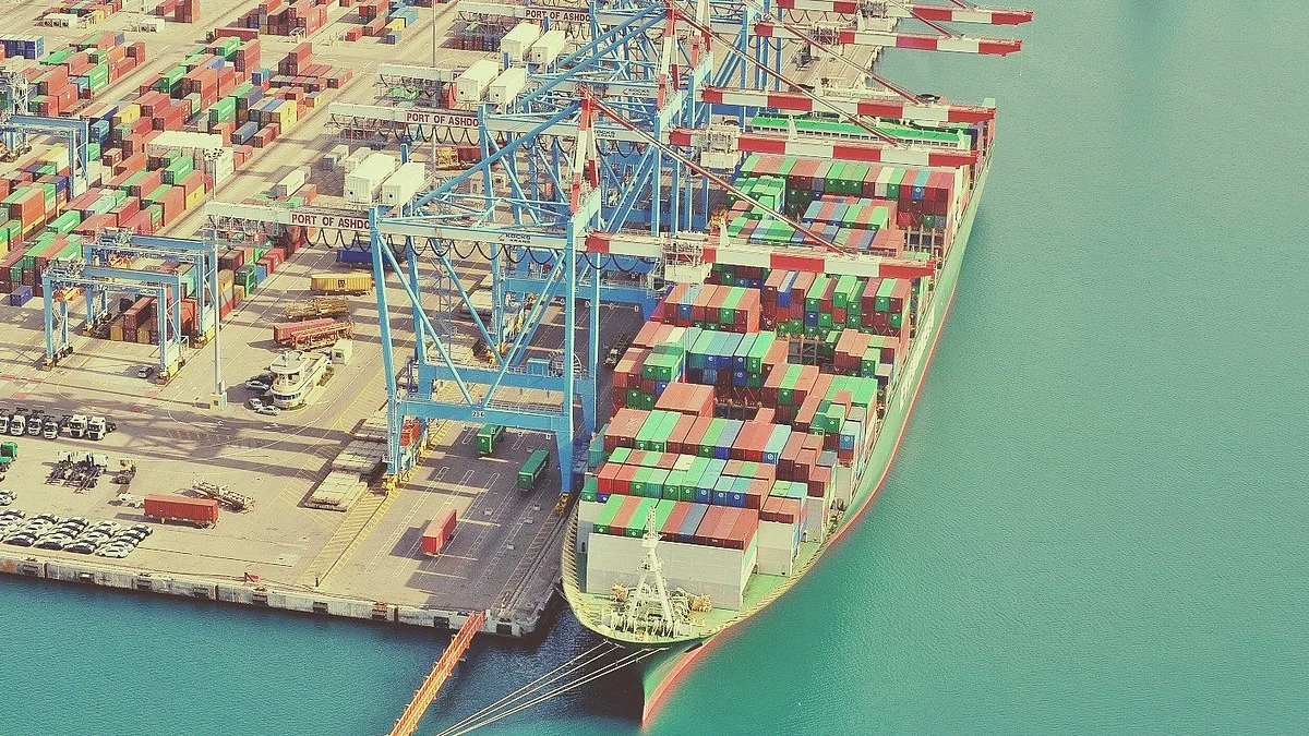 <div class="paragraphs"><p>بندرگاہ پر موجود الیکٹرک کاریں، تصویر سوشل میڈیا</p></div>