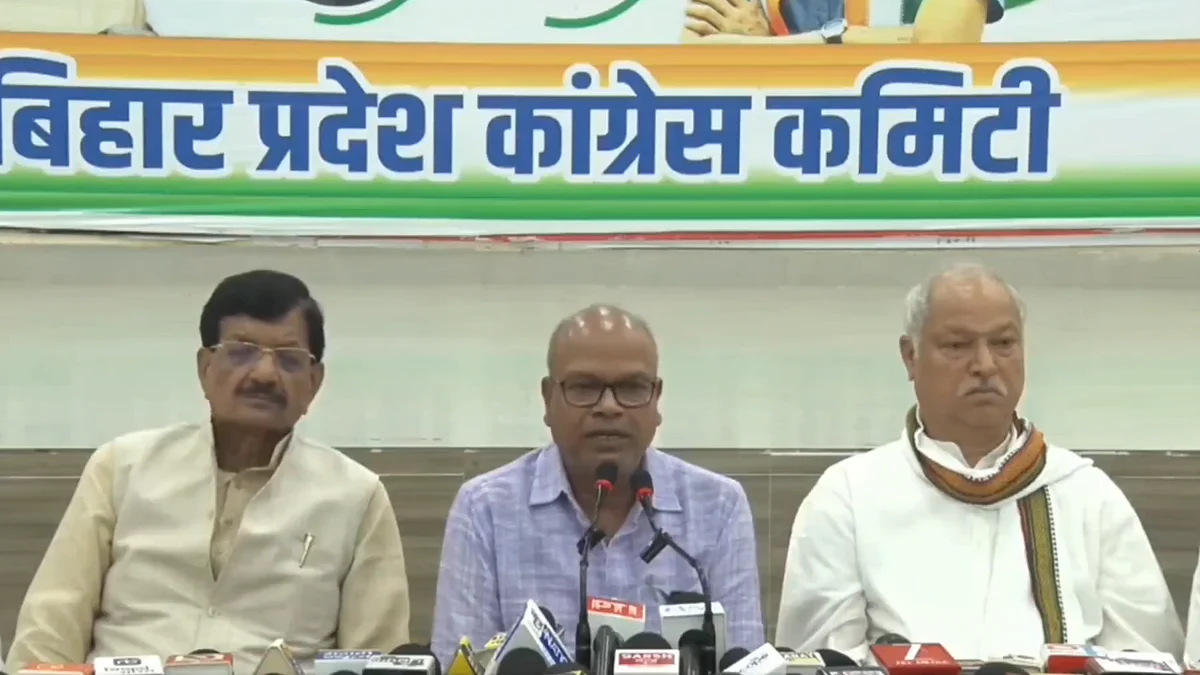 <div class="paragraphs"><p>پریس کانفرنس سے خطاب کرتے ہوئے بہار کانگریس صدر راجیش کمار، ویڈیو گریب</p></div>