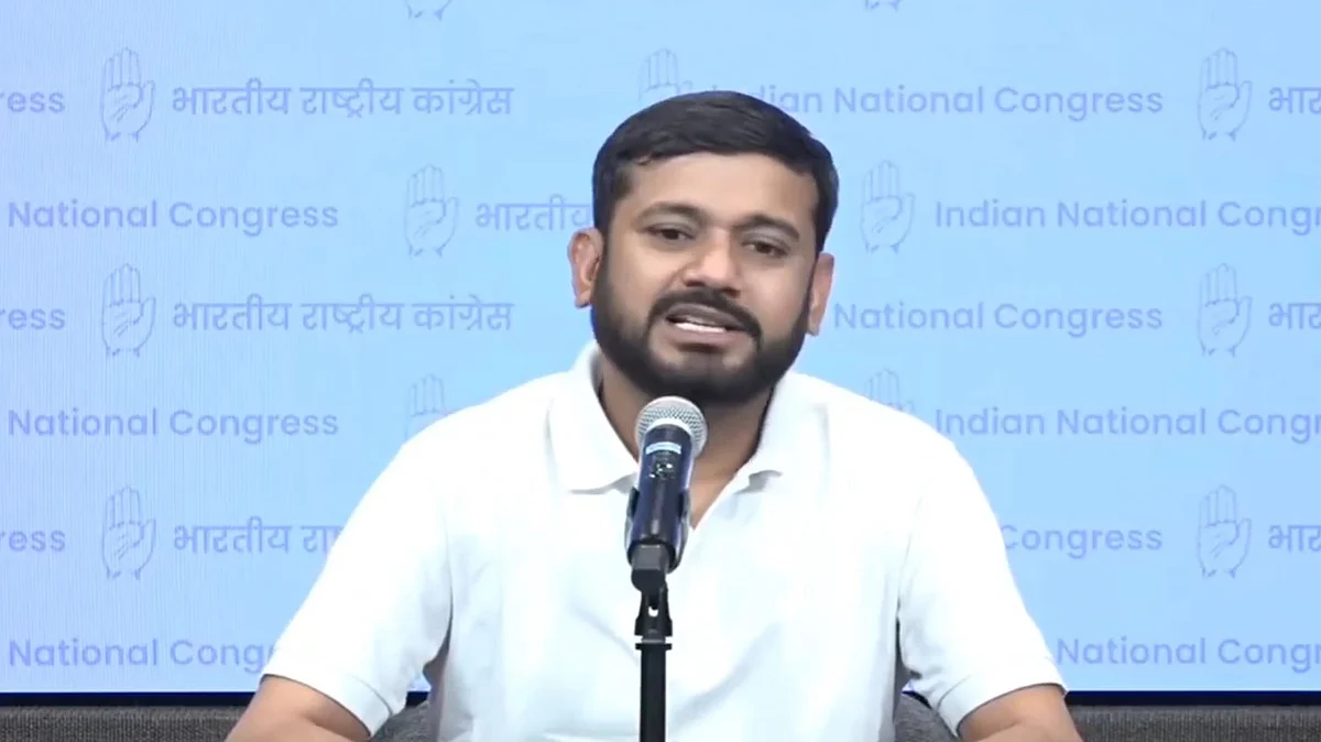 <div class="paragraphs"><p>پریس کانفرنس سے خطاب کرتے ہوئے کانگریس لیڈر کنہیا کمار</p></div>