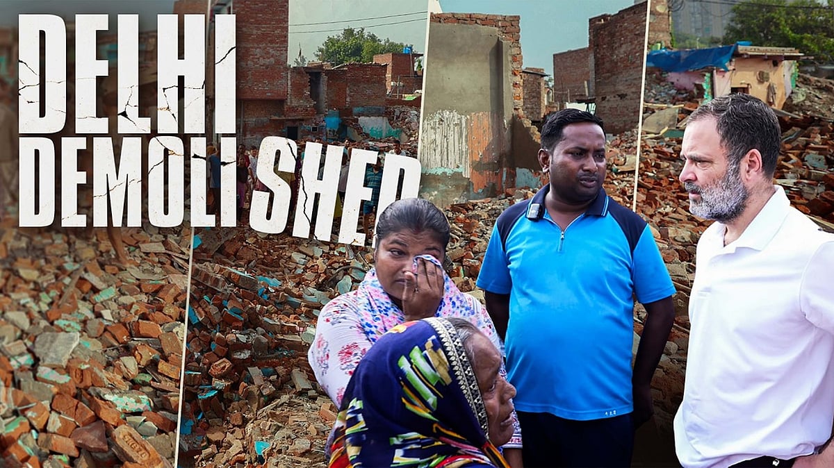 <div class="paragraphs"><p>راہل گاندھی کا اشوک وہار کی اجڑی بستیوں کا دورہ، پُرنم آنکھوں سے دہائی دیتے متاثرین / بشکریہ یوٹیوب</p></div>