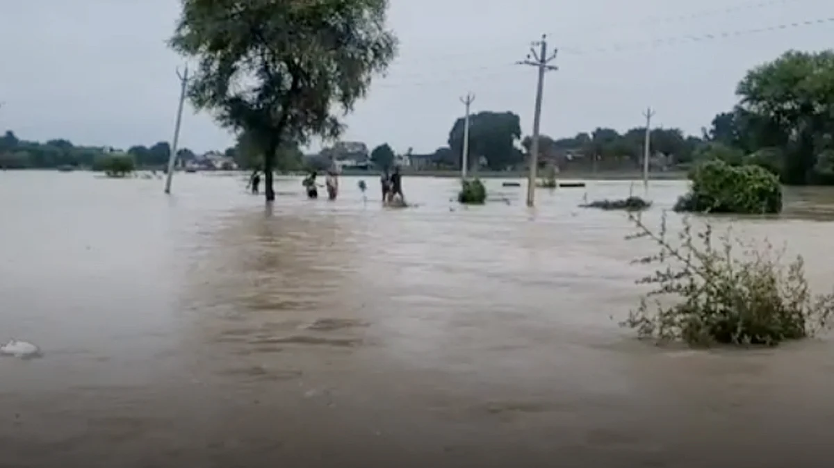 <div class="paragraphs"><p>اتر پردیش میں سیلاب کا قہر۔ ویڈیو گریب</p></div>