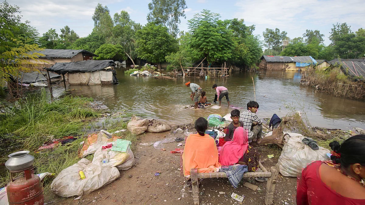 <div class="paragraphs"><p>پنجاب میں سیلاب سے متاثرہ گاؤں کا منظر / آئی اے این ایس</p></div>