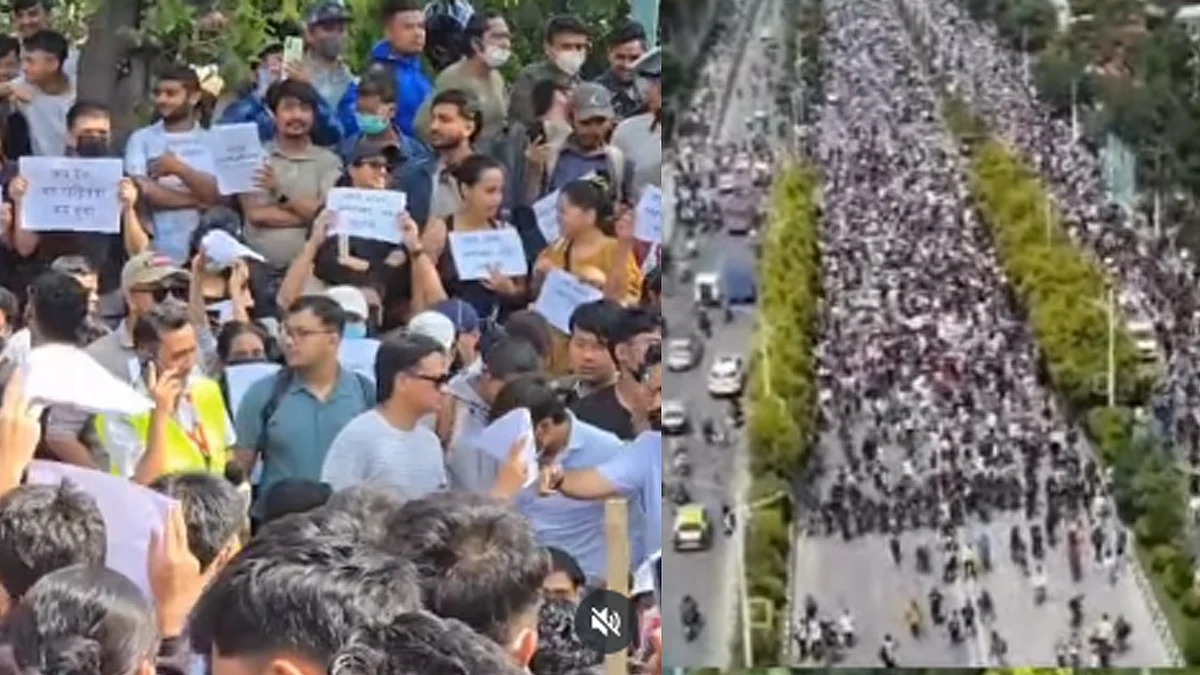 <div class="paragraphs"><p>نیپال میں مظاہرہ/ویڈیو گریب</p></div>