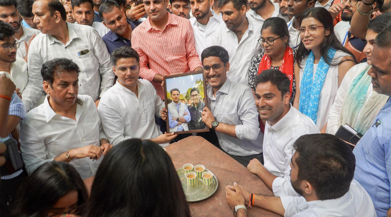 سچن پائلٹ کا دہلی یونیورسٹی کے نارتھ کیمپس کالج کا دورہ، این ایس یو آئی امیدوار کی کامیابی پر کیا اعتماد کا اظہار