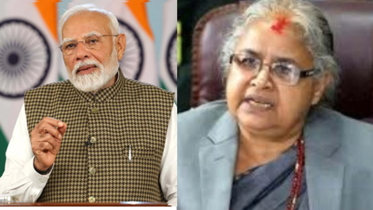 <div class="paragraphs"><p>سوشیلا کارکی / نریندر مودی(فائل)</p></div>