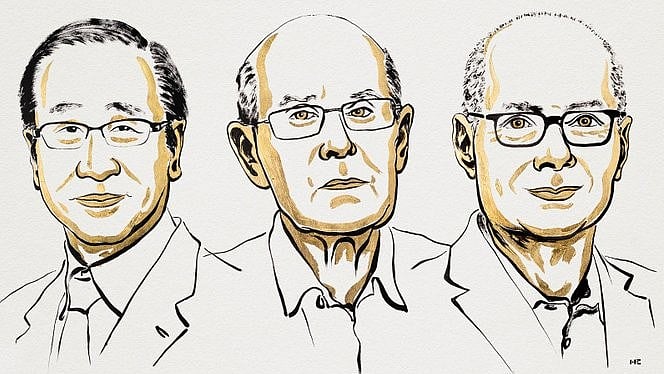 <div class="paragraphs"><p>(دائیں سے بائیں)&nbsp;عمر ایم یاغی،&nbsp;رچرڈ رابسن اور&nbsp;سوسومو کتاگوا، تصویر بشکریہ&nbsp;@NobelPrize</p></div>