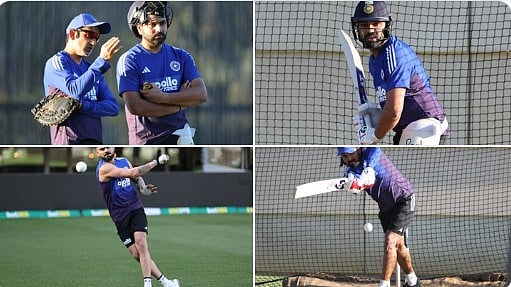 آسٹریلیا پہنچنے کے ساتھ ہی روہت-کوہلی نے شروع کی ٹریننگ، نیٹ پر خوب بہایا پسینہ