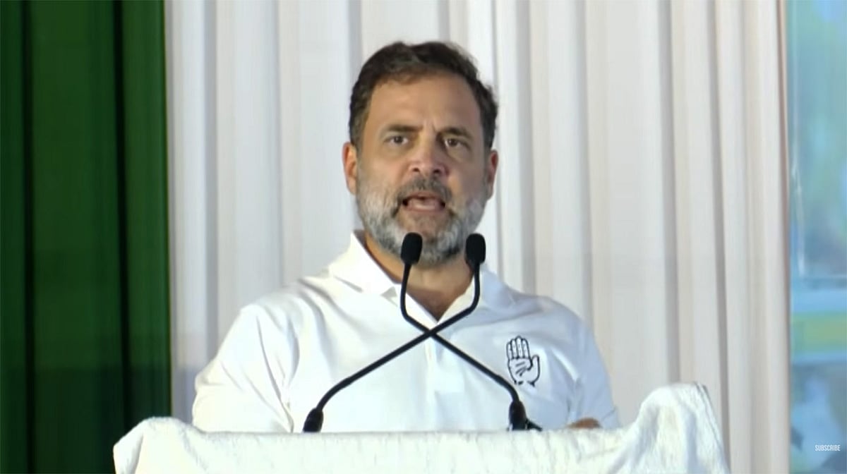 راہل گاندھی کا نالندہ جلسہ سے این ڈی اے حکومت پر حملہ، کہا- ’نتیش کا ریموٹ مودی کے پاس‘