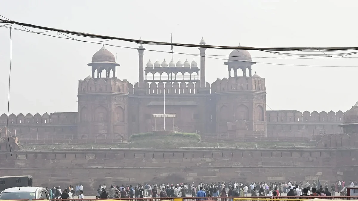 <div class="paragraphs"><p>لال قلعہ پر چھائی دھند</p></div>