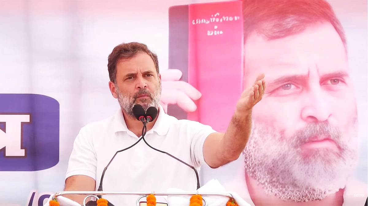 <div class="paragraphs"><p>اورنگ آباد میں انتخابی جلسہ سے خطاب کرتے راہل گاندھی / آئی اے این ایس</p></div>