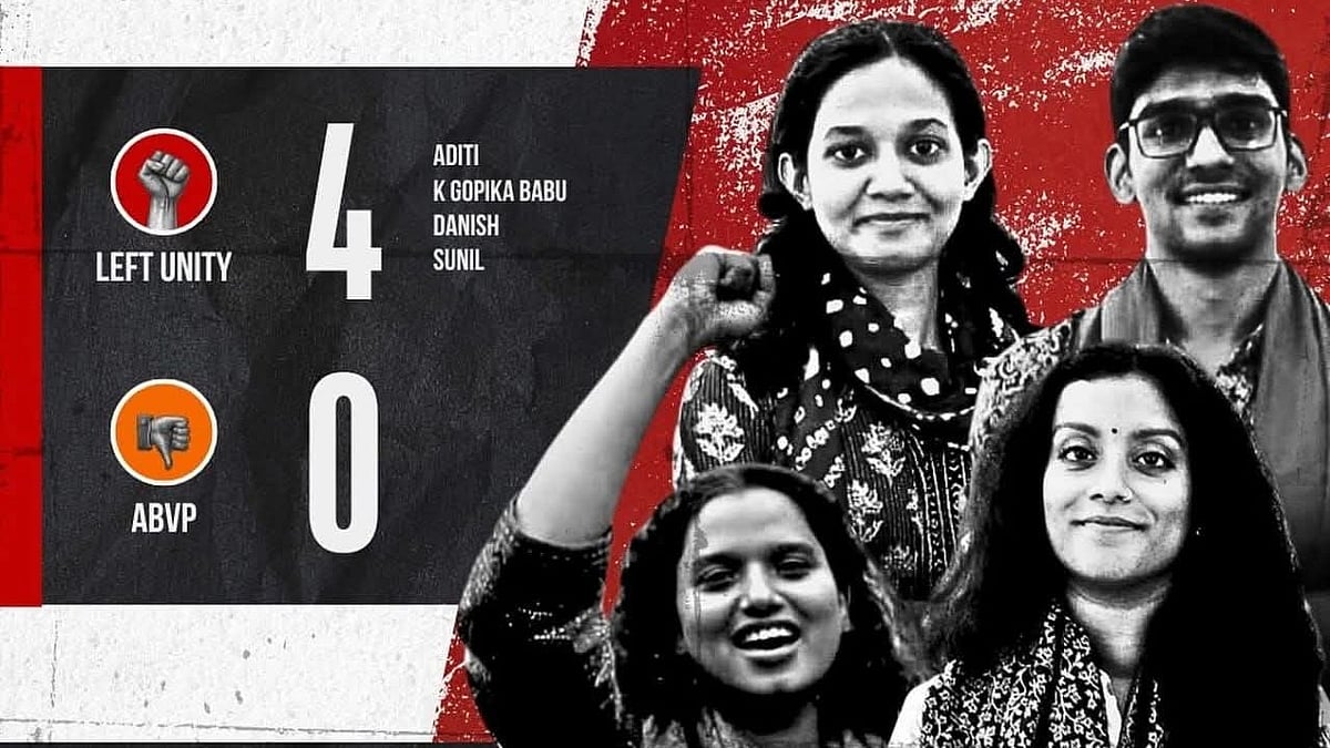 جواہر لال نہرو یونیورسٹی میں پھر لہرایا ’لال پرچم‘، طلبا یونین انتخاب میں سبھی سیٹوں پر اے بی وی پی کی شکست