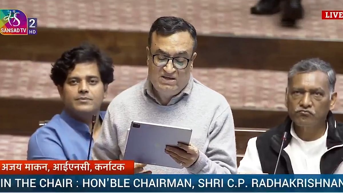 <div class="paragraphs"><p>راجیہ سبھا میں اپنی بات رکھتے ہوئے اجئے ماکن، ویڈیو گریب</p></div>