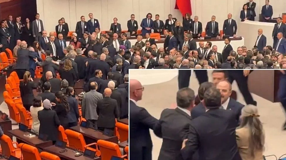 ترکیے کی پارلیمنٹ میں زبردست ہنگامہ، رکن پارلیمنٹ مصطفیٰ ورنک کی پٹائی سے متعلق ویڈیو وائرل