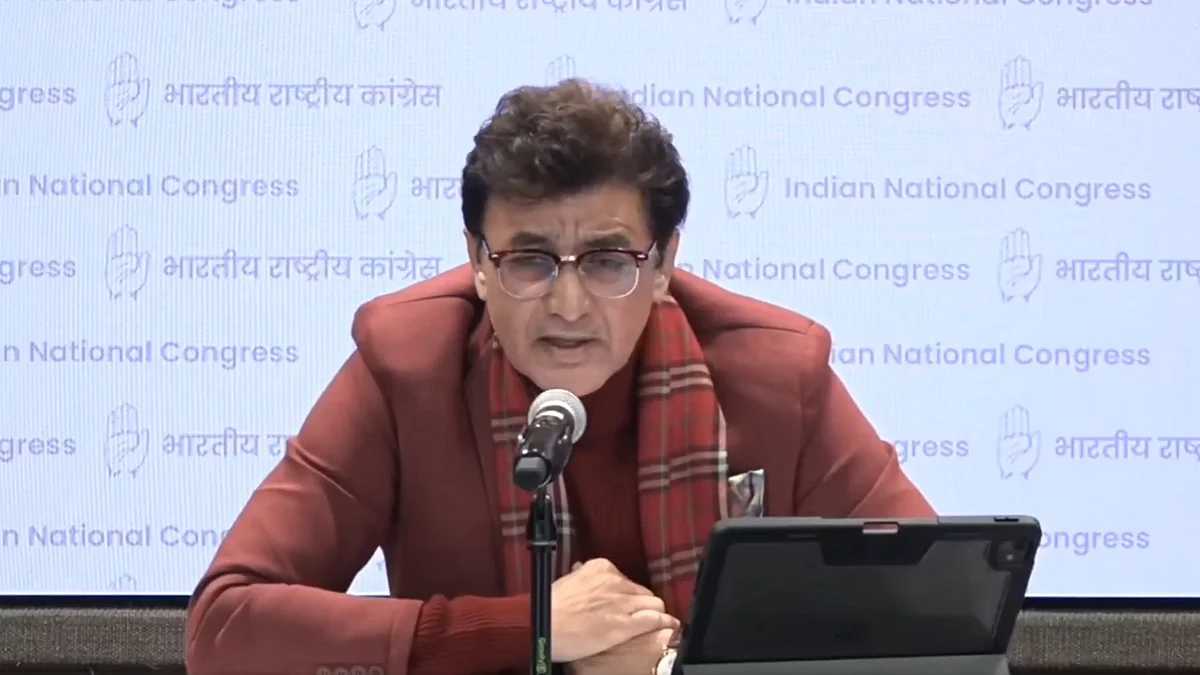 <div class="paragraphs"><p>پریس کانفرنس سے خطاب کرتے ہوئے کانگریس لیڈر ڈاکٹر اجوئے کمار (ویڈیو گریب)</p></div>