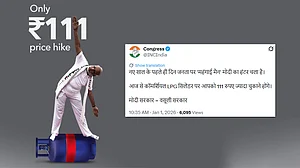 ’مہنگائی مین کے ہنٹر سے نئے سال کا آغاز‘، ایل پی جی مہنگائی پر کانگریس کا طنز