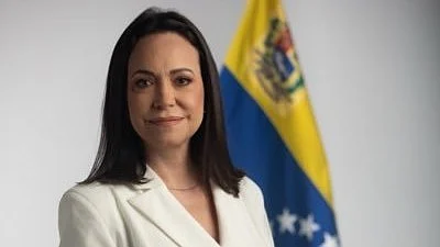 <div class="paragraphs"><p>نوبل امن انعام حاصل کرنے والی ماریا کورینا مچاڈو، تصویر&nbsp;@MariaCorinaYA</p></div>