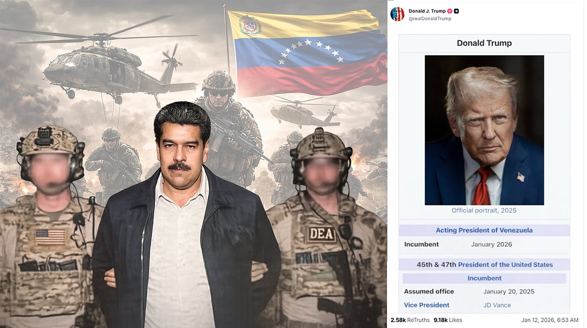 ڈونالڈ ٹرمپ نے خود کو وینزویلا کا صدر قرار دیا!، ایڈیٹڈ ویکی پیڈیا اسکرین شاٹ کیا شیئر