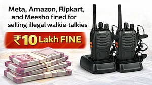 ایمیزون، فلپ کارٹ، میشو اور میٹا پر غیر قانونی واکی ٹاکی فروخت کرنے پر جرمانہ