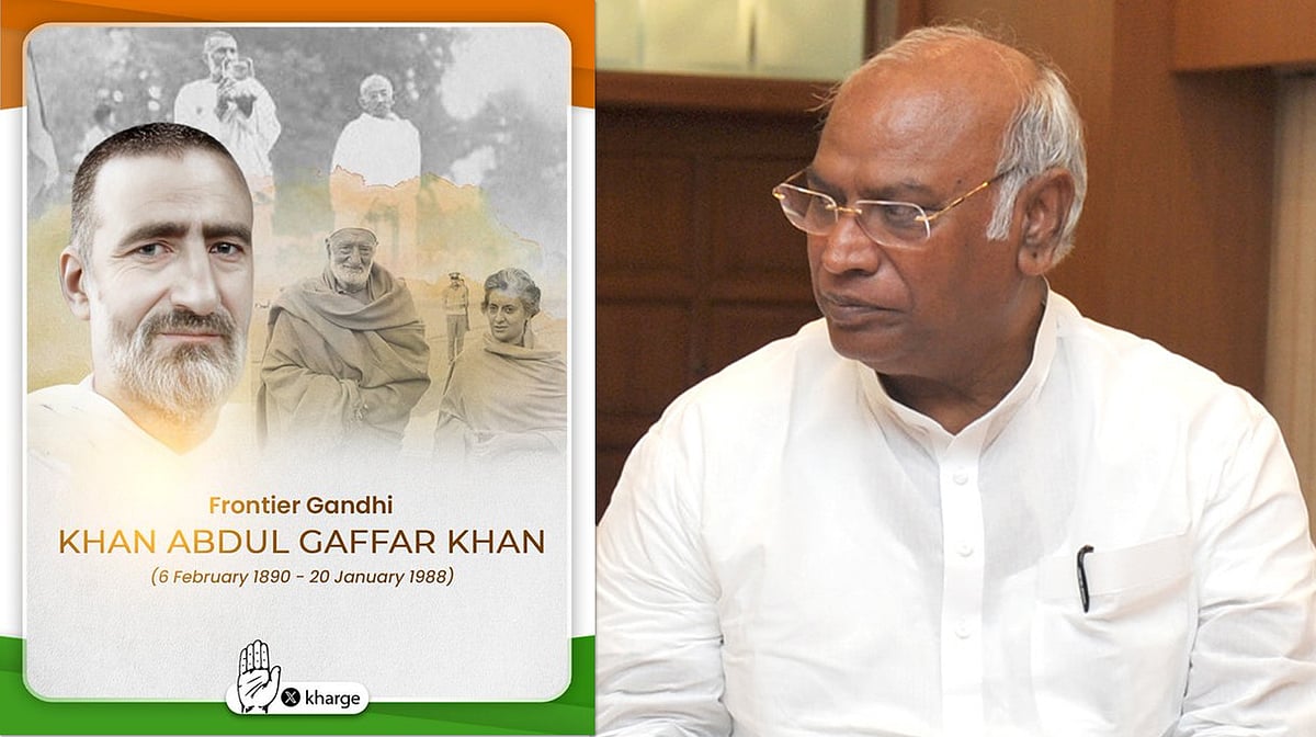 سرحدی گاندھی خان عبدالغفار خان کی برسی پر کانگریس صدر کھڑگے کا خراجِ عقیدت