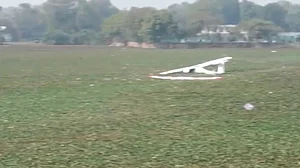 <div class="paragraphs"><p>حادثہ کا شکار تربیتی طیارہ (ویڈیو گریب)</p></div>