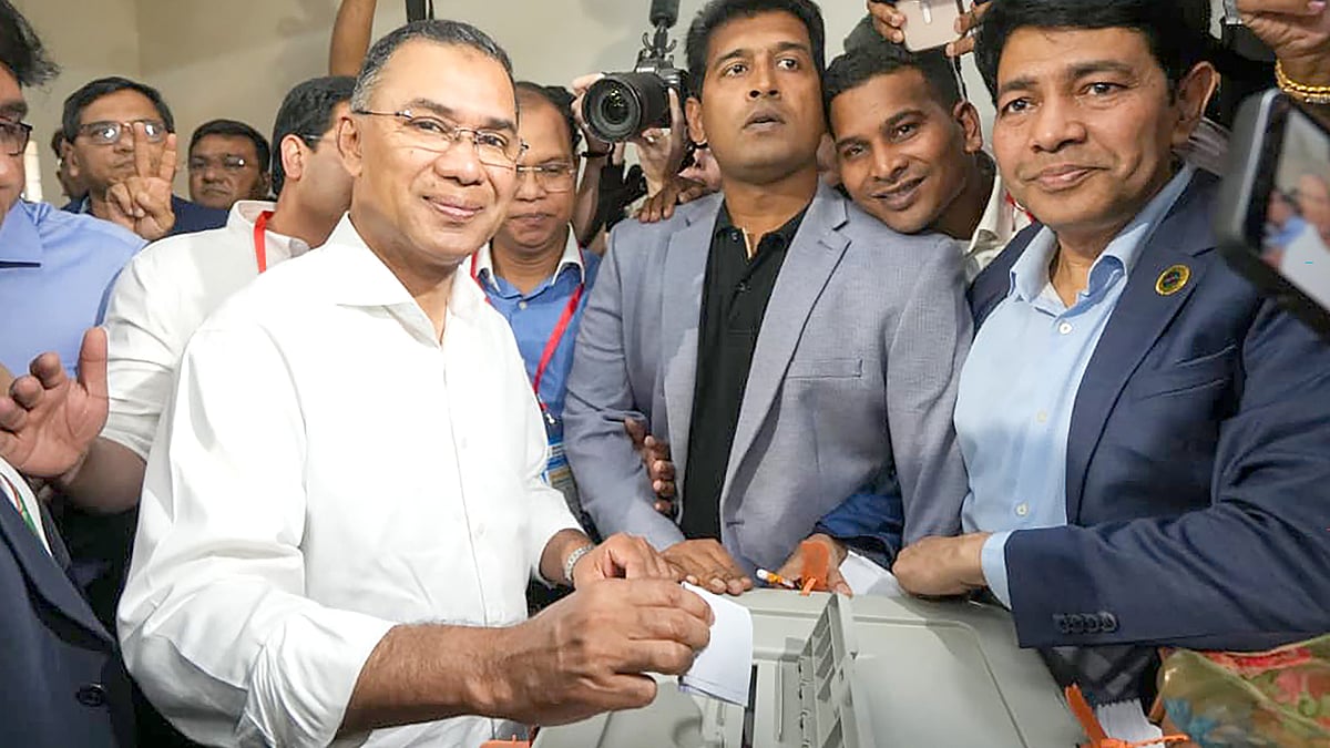 <div class="paragraphs"><p>طارق رحمن، تصویر آئی اے این ایس</p></div>