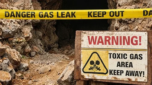 <div class="paragraphs"><p>کانکنی کے دوران گیس رساؤ، علامتی تصویر (اے آئی)</p></div>