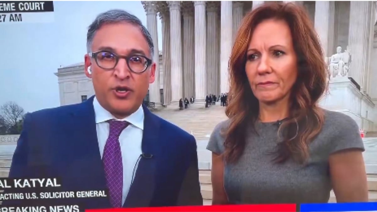 <div class="paragraphs"><p>سپریم کورٹ کے فیصلے پر بات کرتے کرتے ہوئے نیل کاتیال، فوٹو ویڈیو گریپ</p></div>