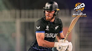 <div class="paragraphs"><p>نیوزی لینڈ کے بلے باز فن ایلن، تصویر ’ایکس‘ @ICC</p></div>