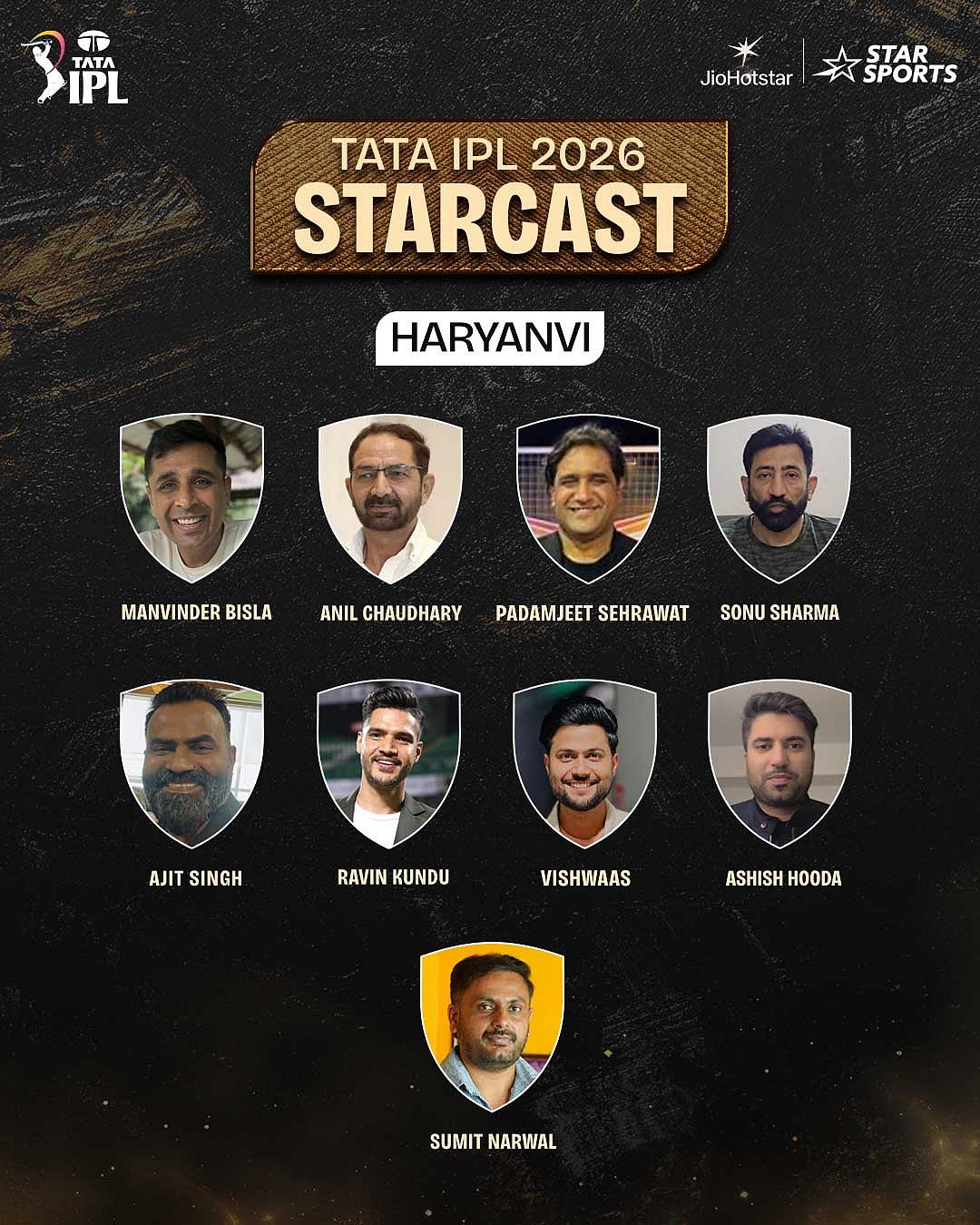 آئی پی ایل 2026 کے لیے کمنٹری پینل کا اعلان، 12 زبانوں کے لیے 160 سے زائد آوازوں کا ہوا انتخاب