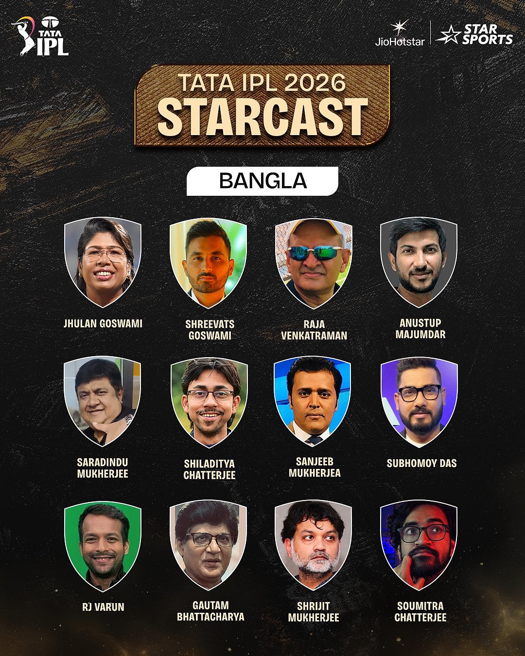 آئی پی ایل 2026 کے لیے کمنٹری پینل کا اعلان، 12 زبانوں کے لیے 160 سے زائد آوازوں کا ہوا انتخاب