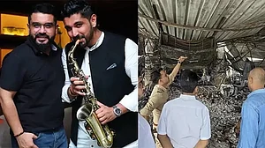 <div class="paragraphs"><p>آتشزدگی کا منظر اور لوتھرا برادران (فوٹو سوشل میڈیا)</p></div>